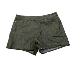Frye Shorts Womens 12 Western Denim Green Cotton Pockets
